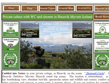 Tablet Screenshot of husavikcottages.com